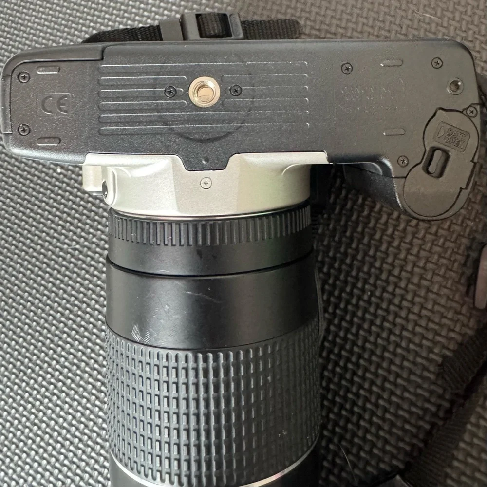 Canon Silver and Black Digital Camera with 75-300mm zoom lens